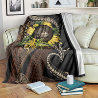 Samoa Moso'oi Flowers Tatau Blanket Festive Tapa Brown LT7 Brown - Polynesian Pride