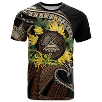 Samoa Moso'oi Flowers Tatau T Shirt Festive Tapa Brown LT7 Brown - Polynesian Pride