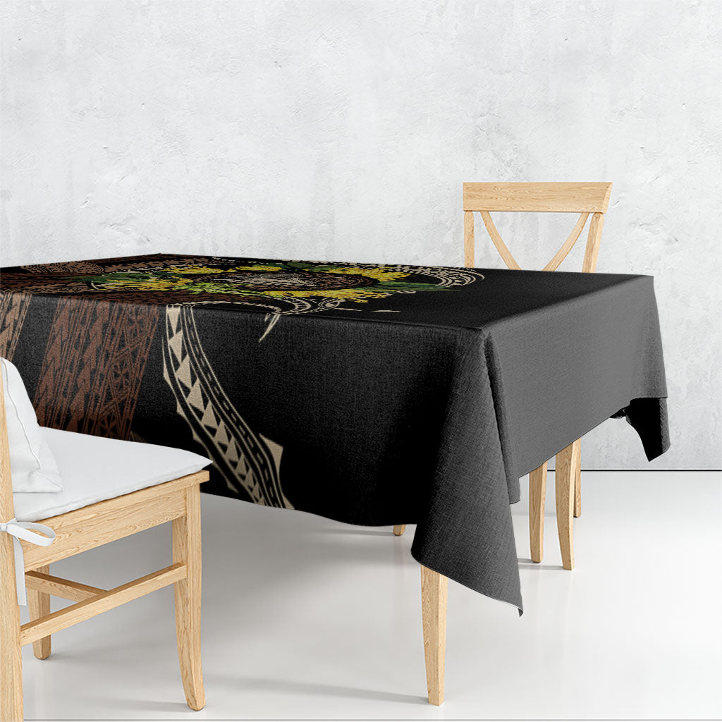 Samoa Moso'oi Flowers Tatau Tablecloth Festive Tapa Brown LT7 - Polynesian Pride