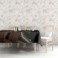 Samoa Moso'oi Flowers Tatau Tablecloth Festive Tapa Brown LT7 - Polynesian Pride
