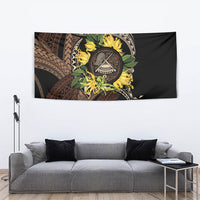 Samoa Moso'oi Flowers Tatau Tapestry Festive Tapa Brown LT7 - Polynesian Pride
