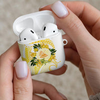 Samoa Moso'oi Flowers Tatau AirPods Case Festive Golden White LT7 - Polynesian Pride