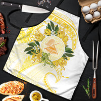 Samoa Moso'oi Flowers Tatau Apron Festive Golden White LT7 Gold - Polynesian Pride