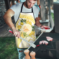 Samoa Moso'oi Flowers Tatau Apron Festive Golden White LT7 - Polynesian Pride