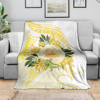 Samoa Moso'oi Flowers Tatau Blanket Festive Golden White LT7 - Polynesian Pride