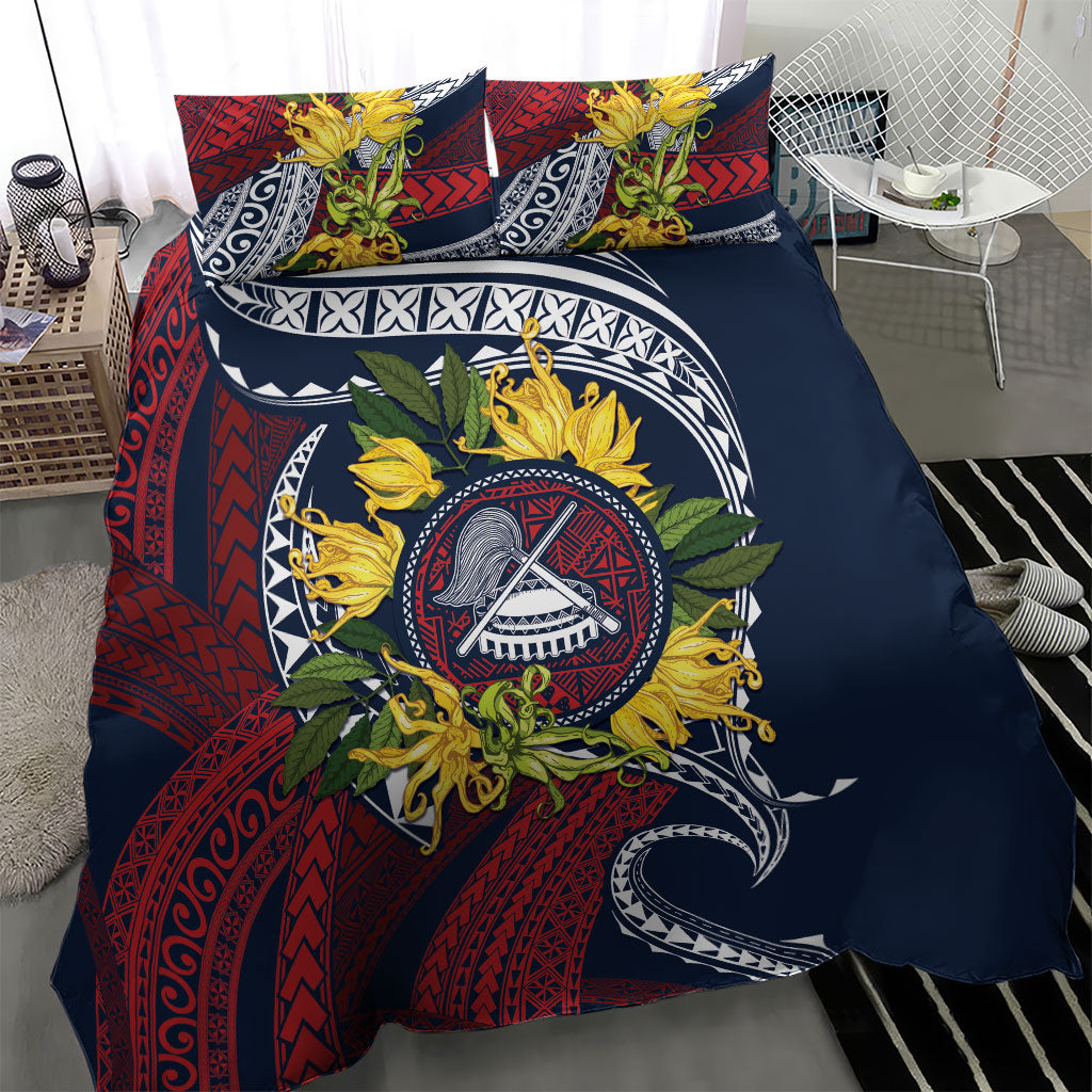 Samoa Moso'oi Flowers Tatau Bedding Set Festive National Color LT7 - Polynesian Pride