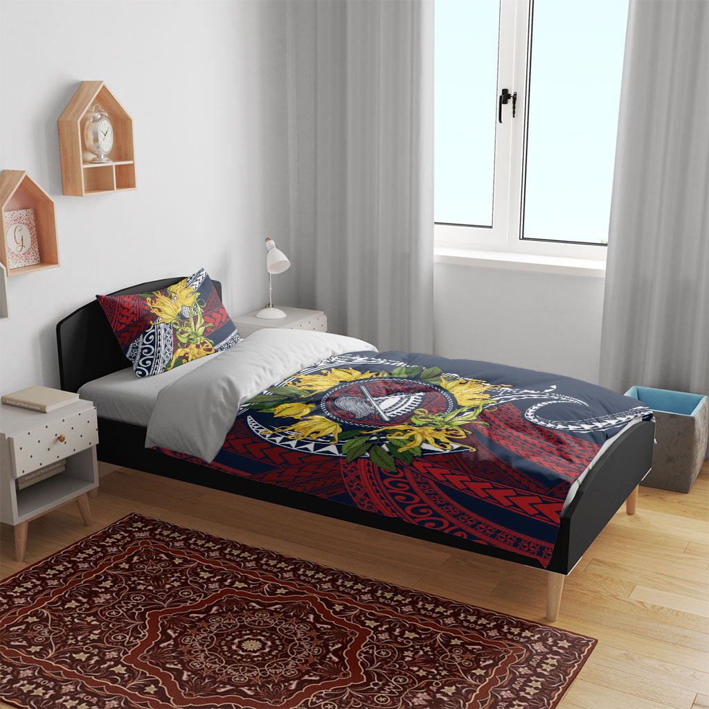 Samoa Moso'oi Flowers Tatau Bedding Set Festive National Color LT7 - Polynesian Pride