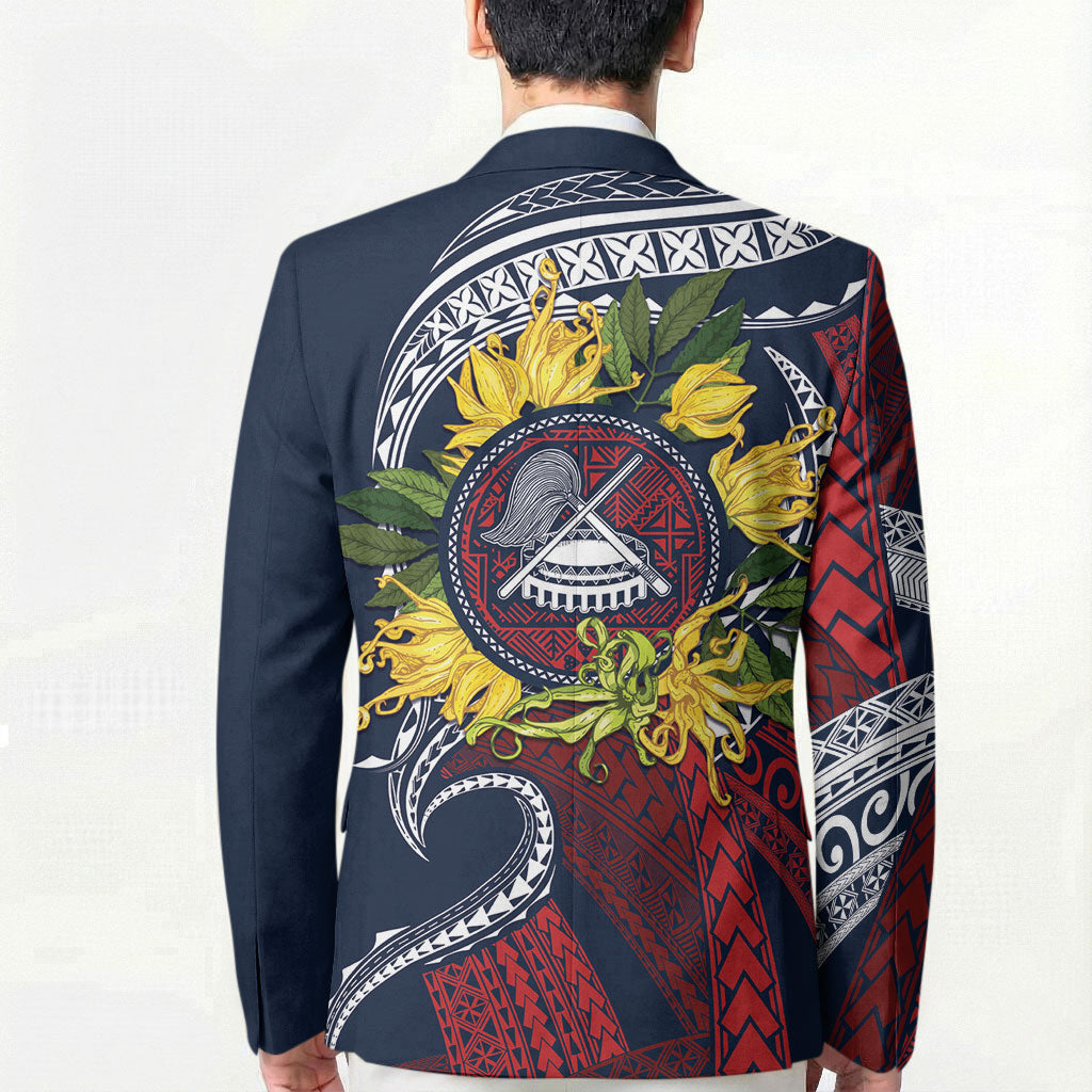 Samoa Moso'oi Flowers Tatau Blazer Festive National Color LT7 - Polynesian Pride
