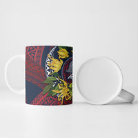 Samoa Moso'oi Flowers Tatau Ceramic Mug Festive National Color LT7 - Polynesian Pride