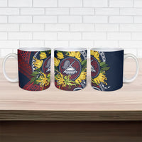 Samoa Moso'oi Flowers Tatau Ceramic Mug Festive National Color LT7 - Polynesian Pride