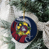 Samoa Moso'oi Flowers Tatau Ceramic Ornament Festive National Color LT7 - Polynesian Pride