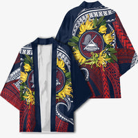 Samoa Moso'oi Flowers Tatau Kimono Festive National Color LT7 - Polynesian Pride