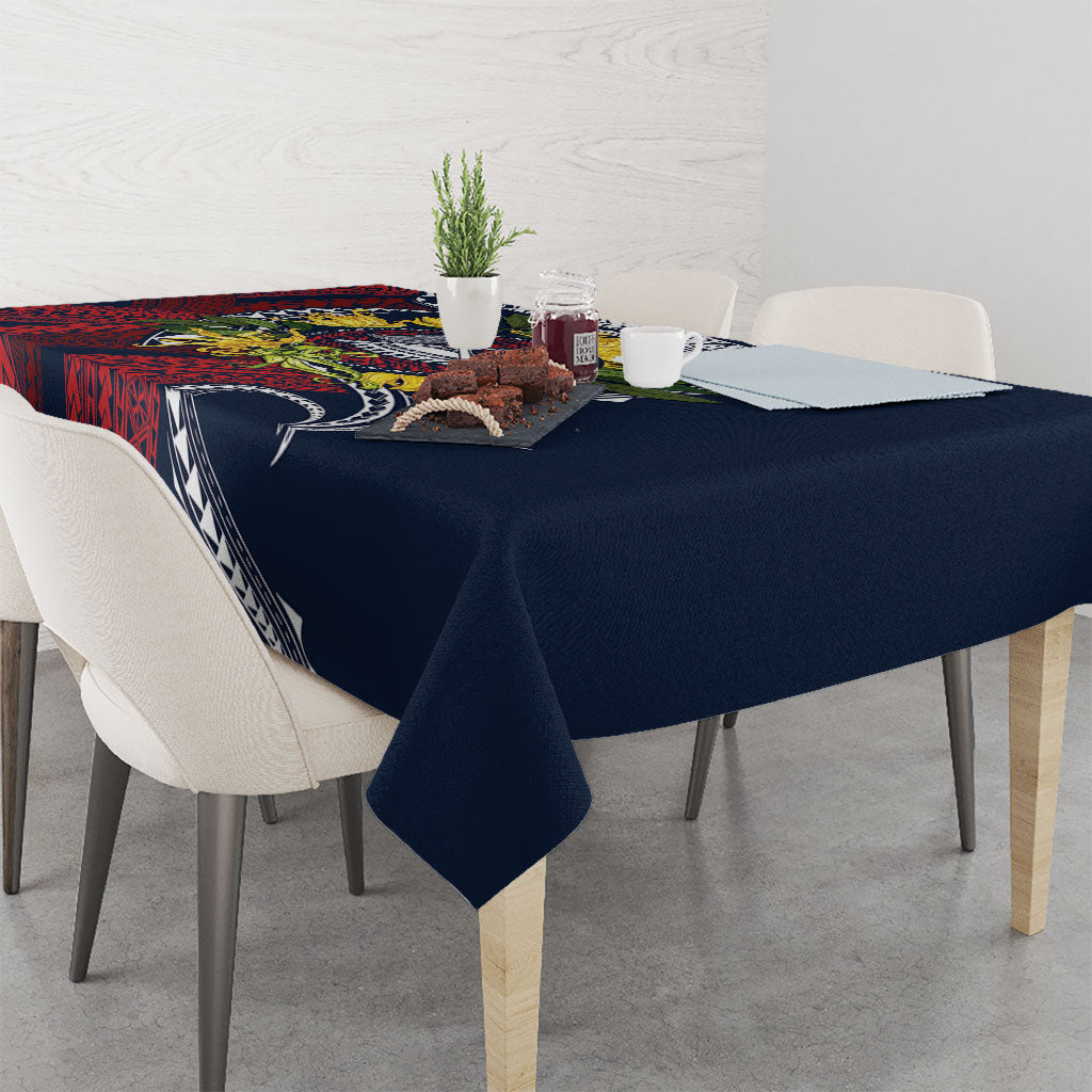 Samoa Moso'oi Flowers Tatau Tablecloth Festive National Color LT7 - Polynesian Pride