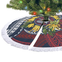 Samoa Moso'oi Flowers Tatau Tree Skirt Festive National Color LT7 - Polynesian Pride