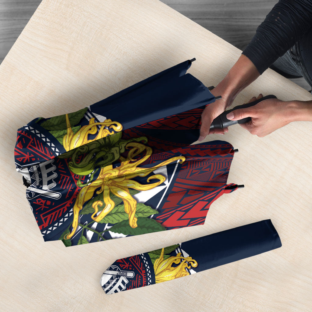 Samoa Moso'oi Flowers Tatau Umbrella Festive National Color LT7 - Polynesian Pride