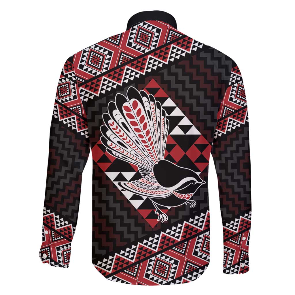 Taniko Aotearoa Family Matching Long Sleeve Bodycon Dress and Hawaiian Shirt Poutama Mix Piwakawaka LT7 - Polynesian Pride