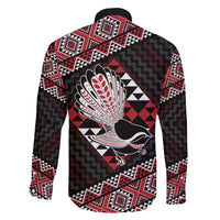 Taniko Aotearoa Family Matching Long Sleeve Bodycon Dress and Hawaiian Shirt Poutama Mix Piwakawaka LT7 - Polynesian Pride