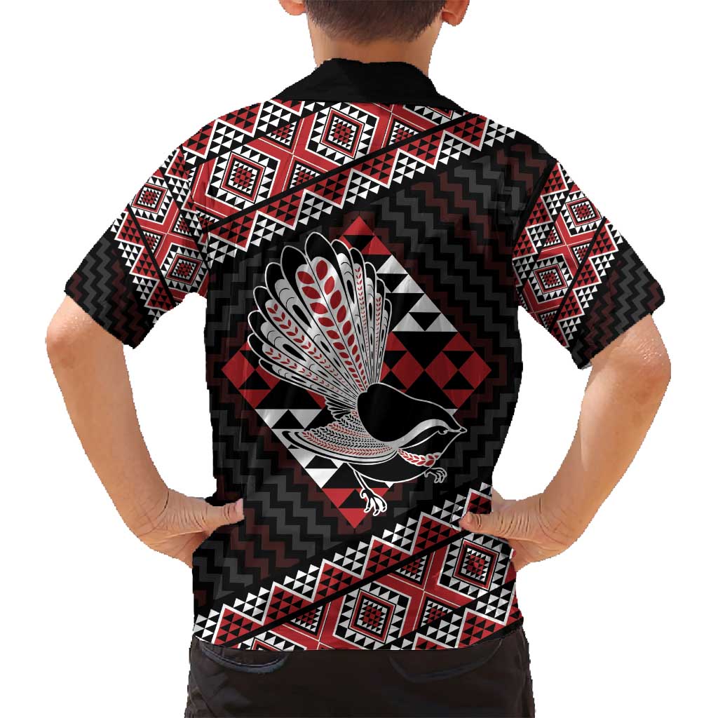 Taniko Aotearoa Family Matching Tank Maxi Dress and Hawaiian Shirt Poutama Mix Piwakawaka LT7 - Polynesian Pride