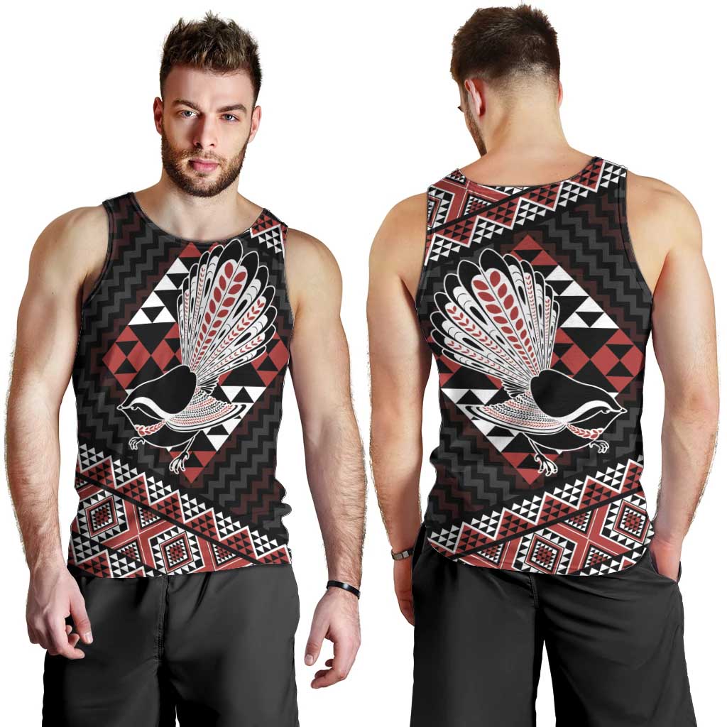 Taniko Aotearoa Men Tank Top Poutama Mix Piwakawaka