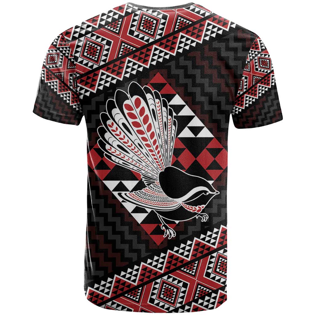 Taniko Aotearoa T Shirt Poutama Mix Piwakawaka LT7 - Polynesian Pride