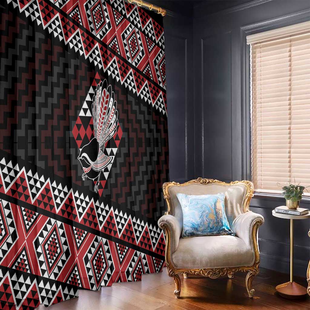 Taniko Aotearoa Window Curtain Poutama Mix Piwakawaka