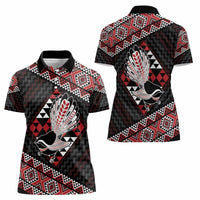 Taniko Aotearoa Women Polo Shirt Poutama Mix Piwakawaka