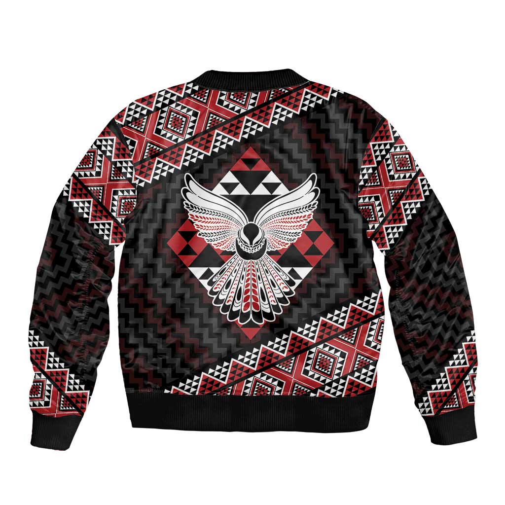 Taniko Aotearoa Bomber Jacket Poutama Mix Piwakawaka - Ver02