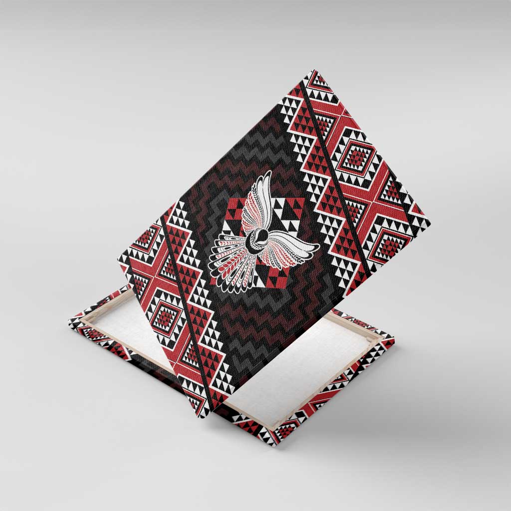 Taniko Aotearoa Canvas Wall Art Poutama Mix Piwakawaka - Ver02