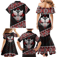 Taniko Aotearoa Family Matching Mermaid Dress and Hawaiian Shirt Poutama Mix Piwakawaka - Ver02 LT7 - Polynesian Pride