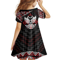 Taniko Aotearoa Family Matching Short Sleeve Bodycon Dress and Hawaiian Shirt Poutama Mix Piwakawaka - Ver02 LT7 - Polynesian Pride