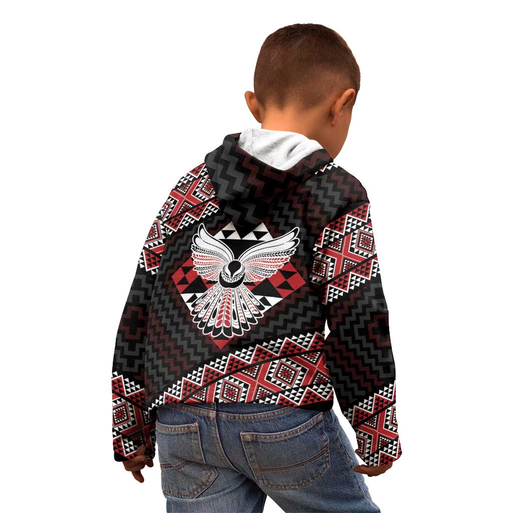 Taniko Aotearoa Kid Hoodie Poutama Mix Piwakawaka - Ver02