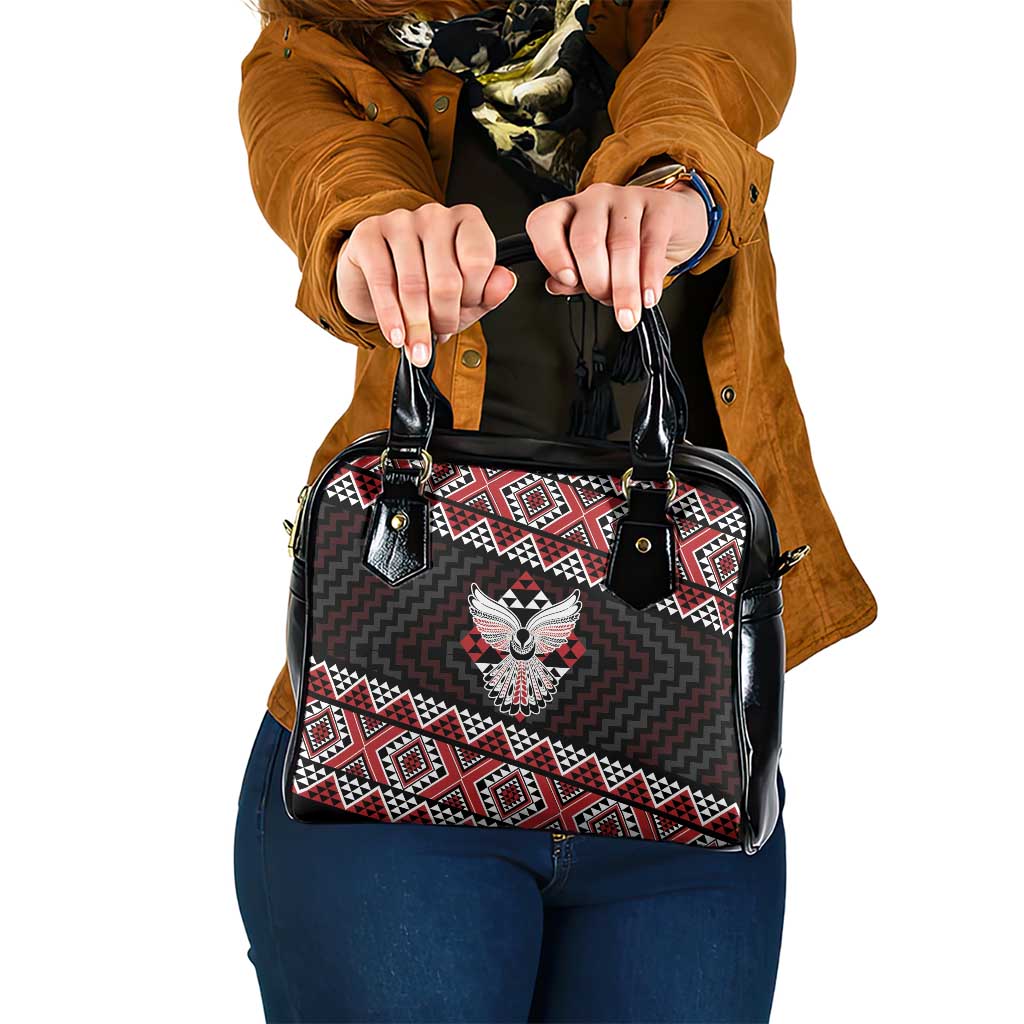 Taniko Aotearoa Shoulder Handbag Poutama Mix Piwakawaka - Ver02