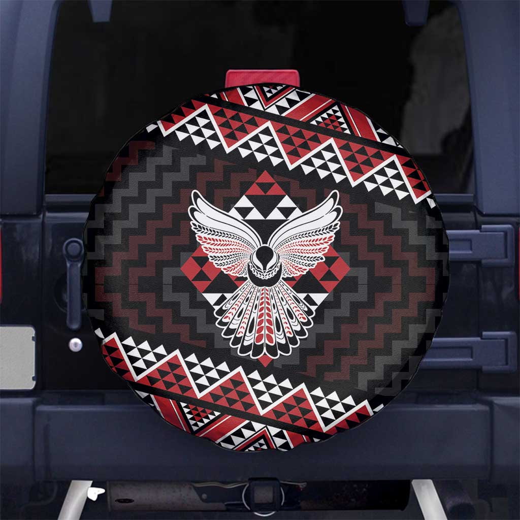 Taniko Aotearoa Spare Tire Cover Poutama Mix Piwakawaka - Ver02