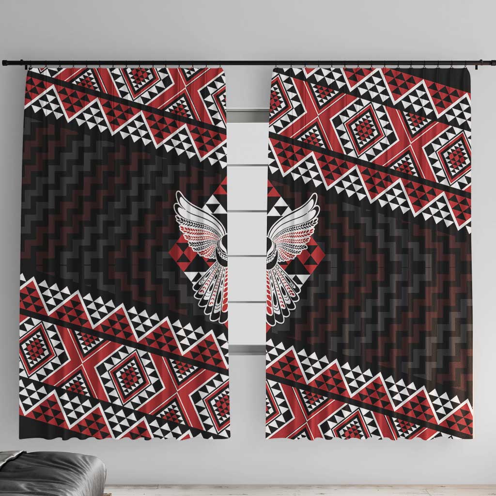Taniko Aotearoa Window Curtain Poutama Mix Piwakawaka - Ver02