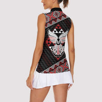 Taniko Aotearoa Women Sleeveless Polo Shirt Poutama Mix Piwakawaka - Ver02 LT7 - Polynesian Pride