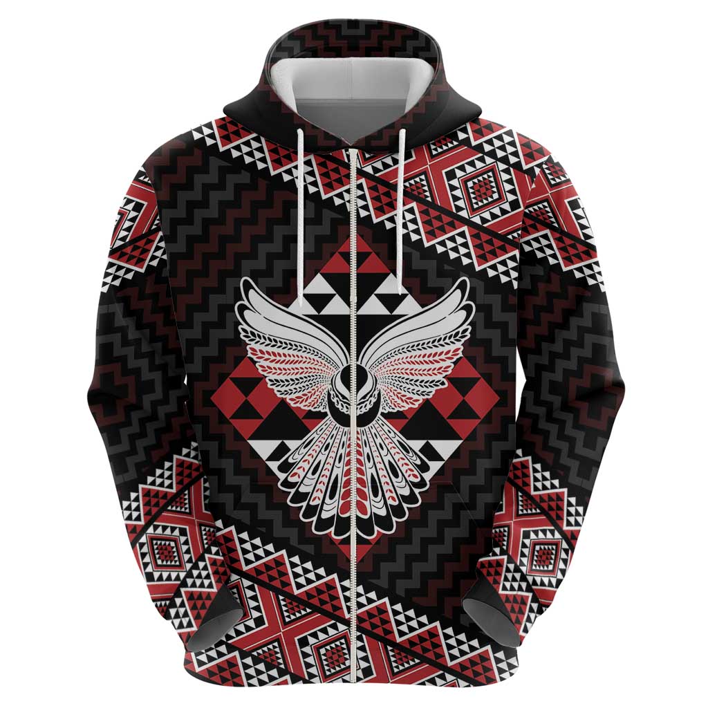 Taniko Aotearoa Zip Hoodie Poutama Mix Piwakawaka - Ver02