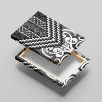Maori Tukutuku Taniko Motifs Canvas Wall Art Black Poutama Mix Kowhaiwhai