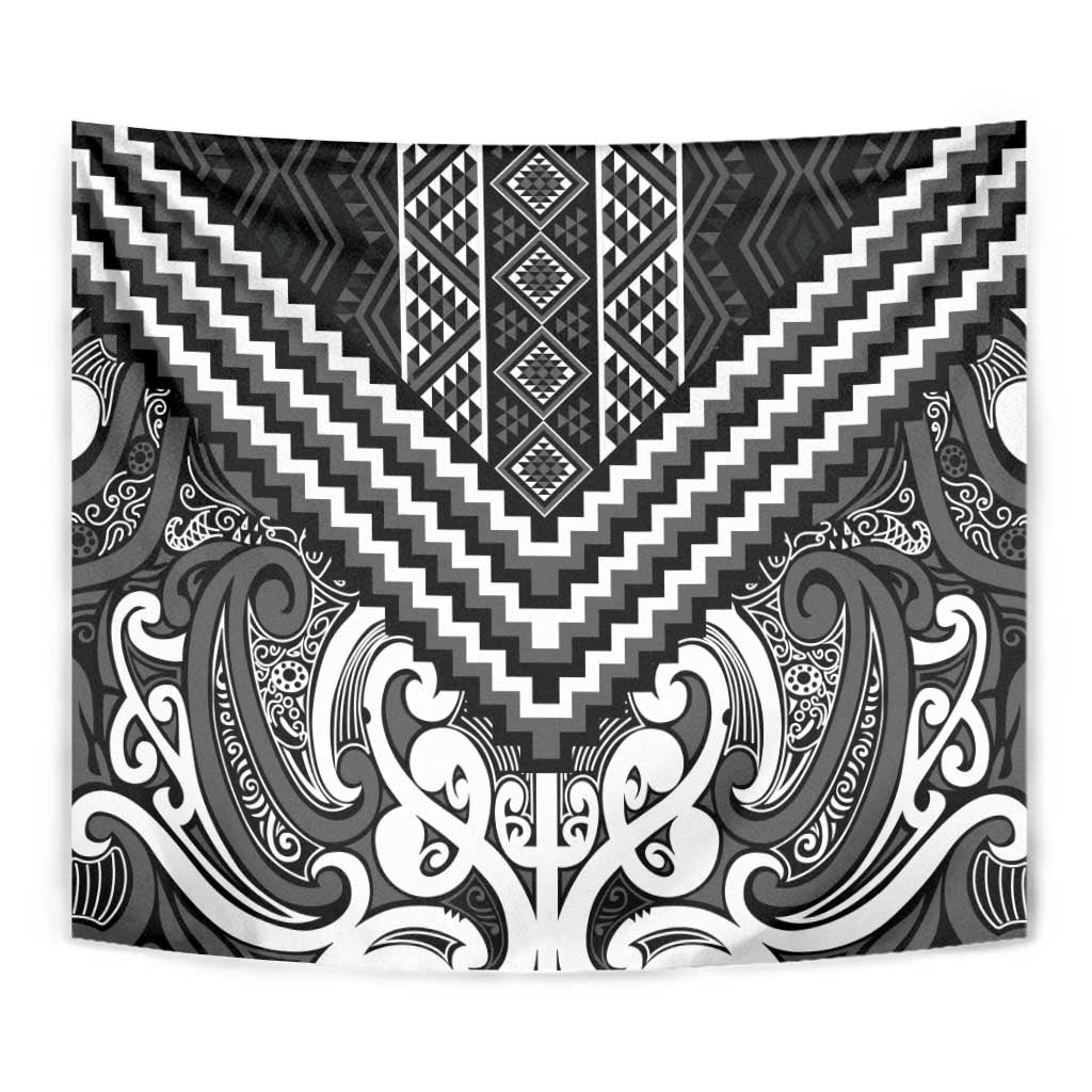 Maori Tukutuku Taniko Motifs Tapestry Black Poutama Mix Kowhaiwhai