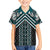 Maori Tukutuku Taniko Motifs Hawaiian Shirt Teal Poutama Mix Kowhaiwhai