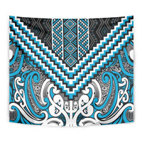 Maori Tukutuku Taniko Motifs Tapestry Turquoise Poutama Mix Kowhaiwhai