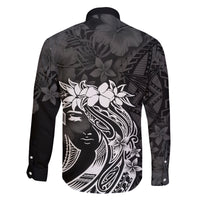 Polynesian Women's Day Family Matching Puletasi and Hawaiian Shirt Plumeria Passion - Black LT7 - Polynesian Pride