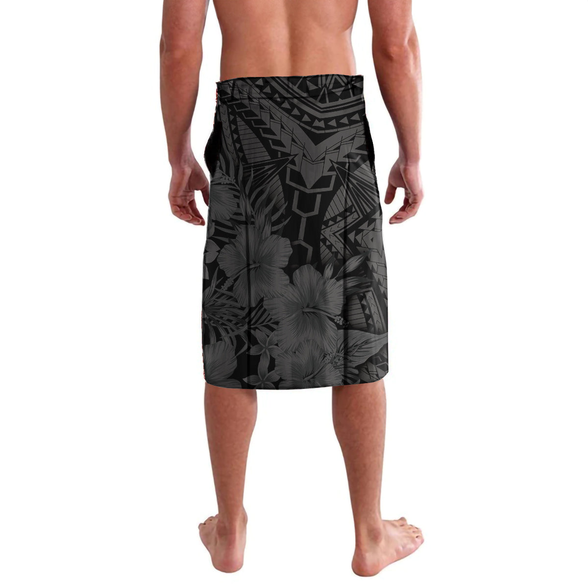 Polynesian Women's Day Lavalava Plumeria Passion - Black LT7 - Polynesian Pride