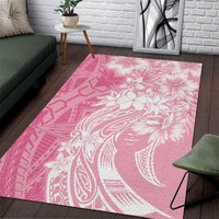 Polynesian Women's Day Area Rug Plumeria Passion - Pink LT7 Pink - Polynesian Pride
