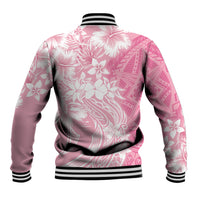 Polynesian Women's Day Baseball Jacket Plumeria Passion - Pink LT7 - Polynesian Pride