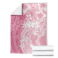 Polynesian Women's Day Blanket Plumeria Passion - Pink LT7 - Polynesian Pride