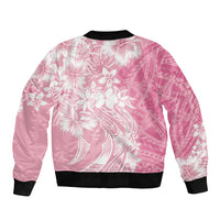 Polynesian Women's Day Bomber Jacket Plumeria Passion - Pink LT7 - Polynesian Pride