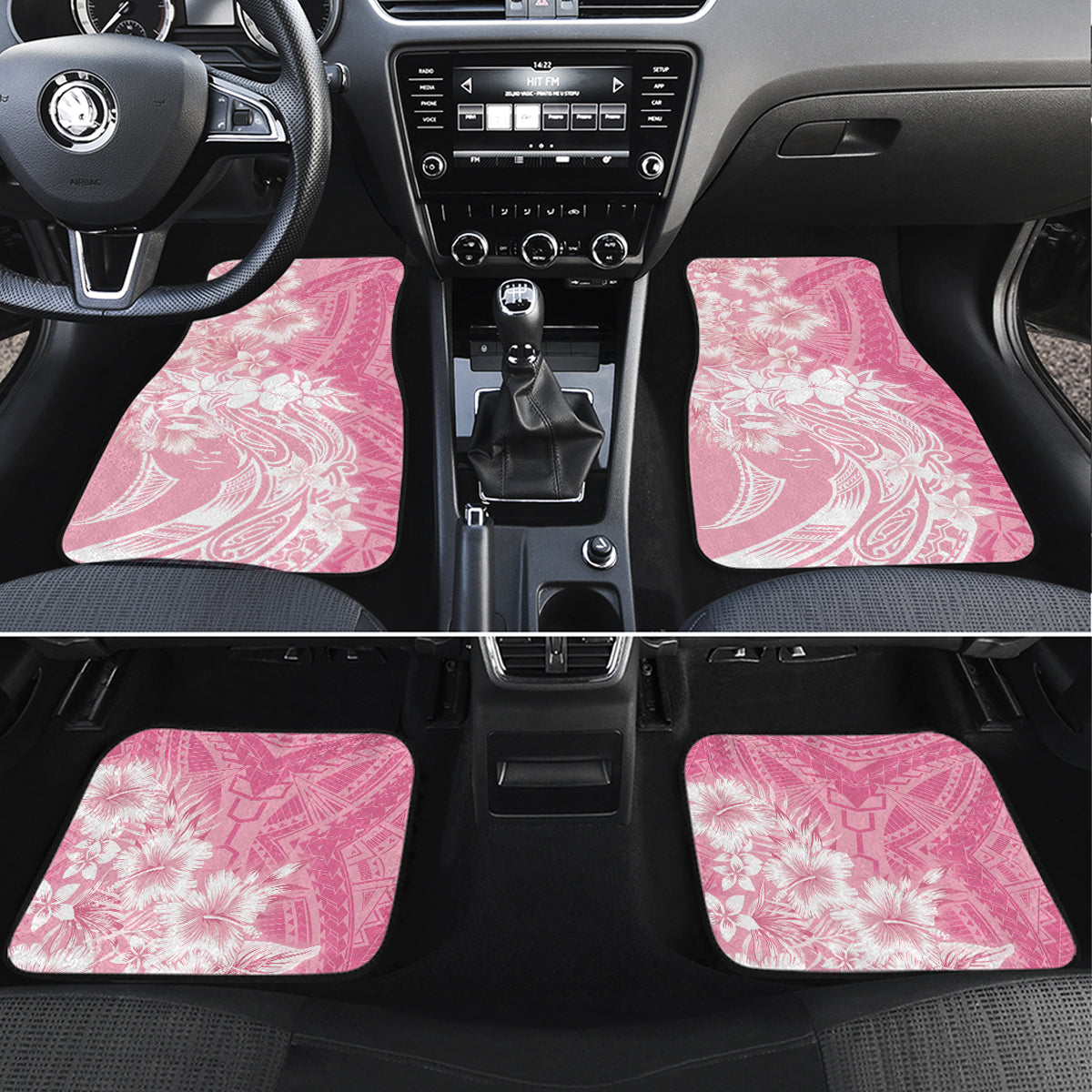 Polynesian Women's Day Car Mats Plumeria Passion - Pink LT7 Set 4pcs Pink - Polynesian Pride