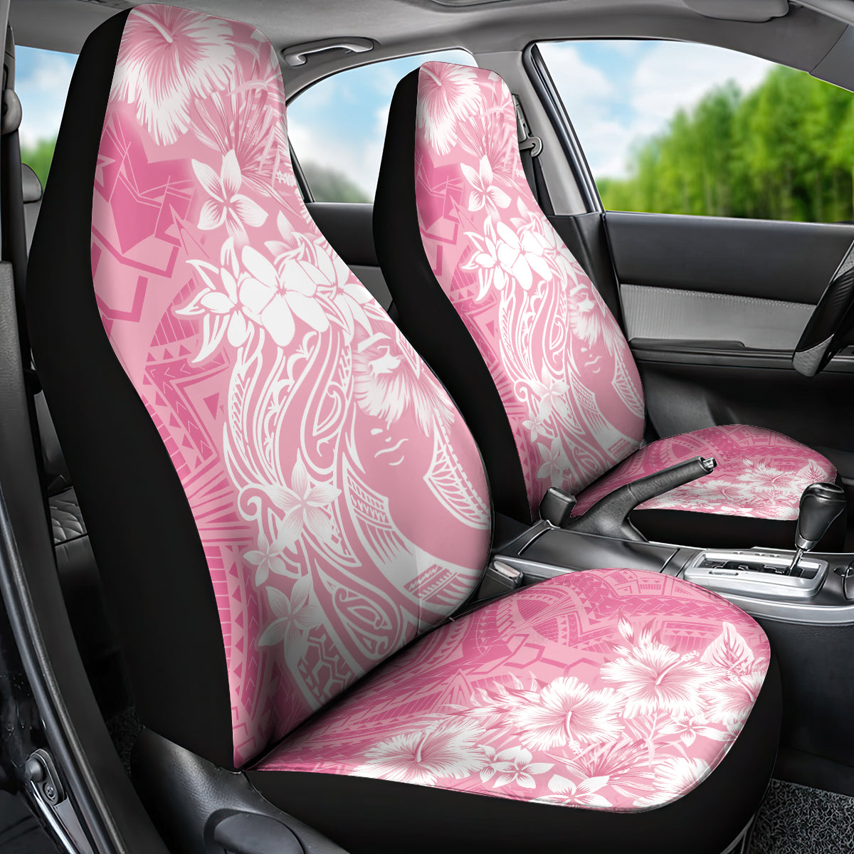 Polynesian Women's Day Car Seat Cover Plumeria Passion - Pink LT7 - Polynesian Pride