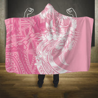 Polynesian Women's Day Hooded Blanket Plumeria Passion - Pink LT7 One Size Pink - Polynesian Pride
