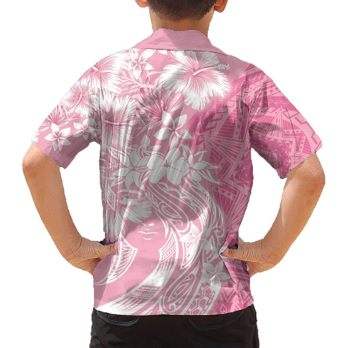 Polynesian Women's Day Kid Hawaiian Shirt Plumeria Passion - Pink LT7 - Polynesian Pride